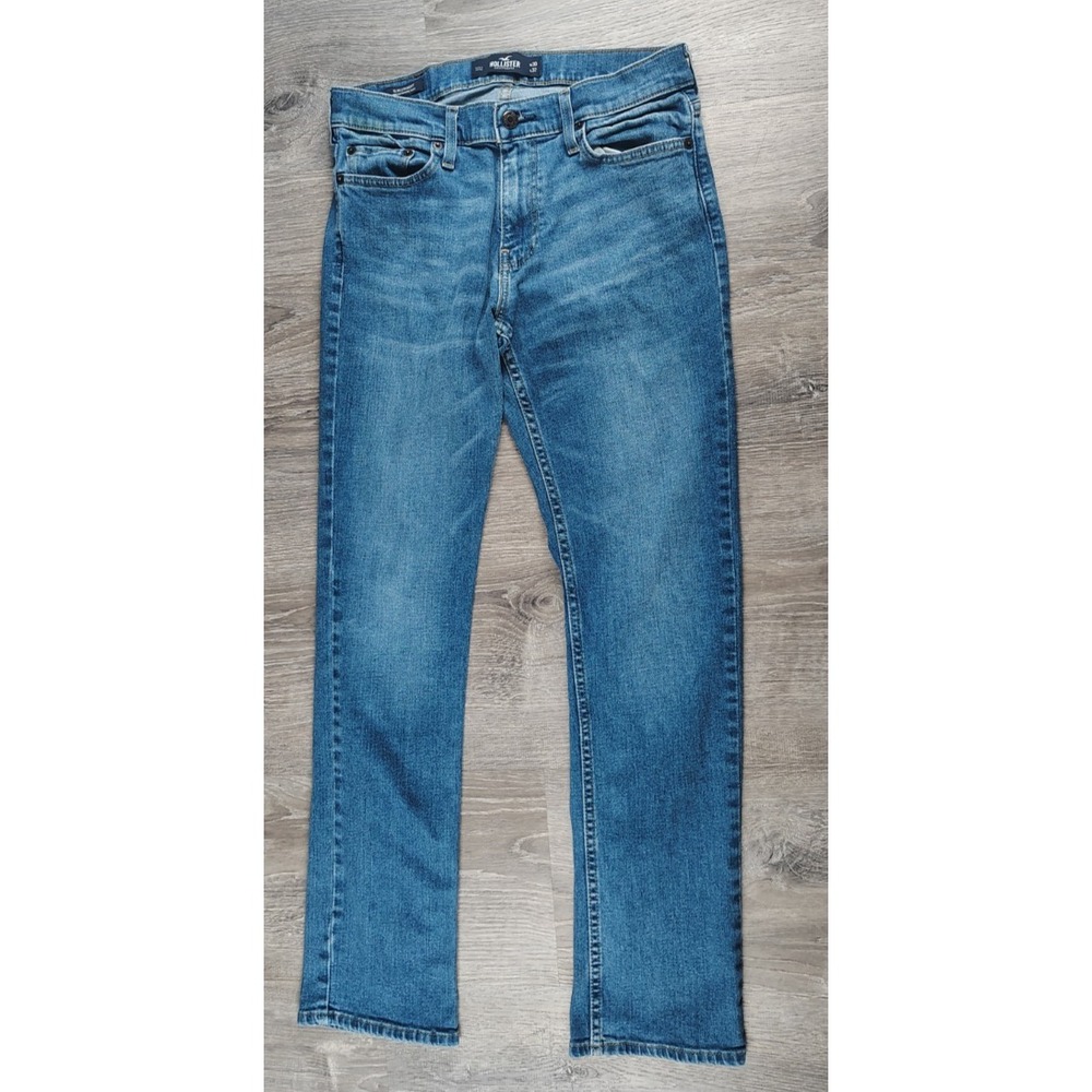 Hollister 30 x 32 Men's Epic Flex Slim Straight Blue Jeans Denim *